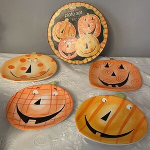 Halloween Pumpkin Plates